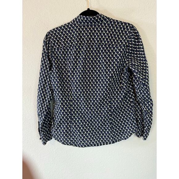 Talbots dog novelty print size 8P cotton button up - Picture 2 of 5